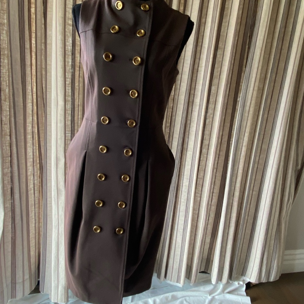 Burberry dress: dark olive